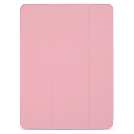 iPad - Husa Magnetica cu spate transparent, colturi intarite si suport Stylus pentru iPad 7, 8 10.2 Inch - Roz