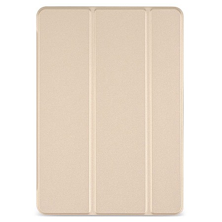 iPad - Husa Magnetica cu spate transparent, colturi intarite pentru iPad 7, 8 10.2 Inch - Auriu