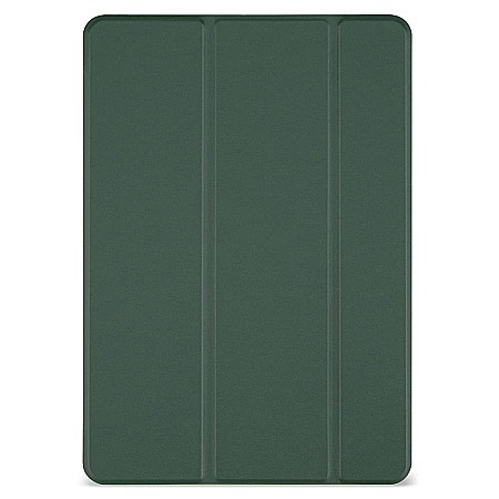 Piese & Accesorii iPad - Husa Magnetica cu spate transparent, colturi intarite pentru iPad 7, 8 10.2 Inch - Dark Green