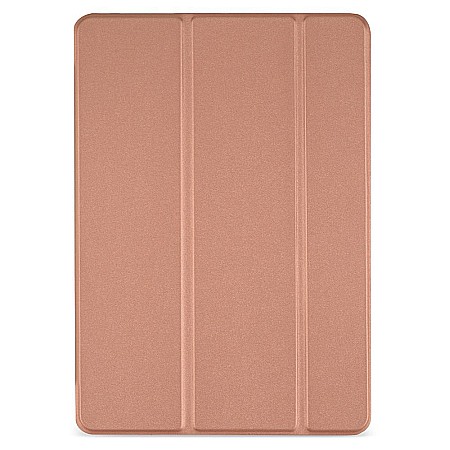 iPad - Husa Magnetica cu spate transparent, colturi intarite pentru iPad 7, 8 10.2 Inch - Rose Gold