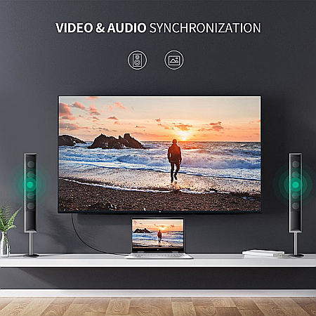 Cablu video Thunderbolt 2, Mini Displayport la Displayport 1.2, 4k 60Hz, 2 metri, Ugreen, Negru [3]