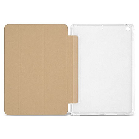 Husa Magnetica cu spate transparent, colturi intarite pentru iPad 7, 8 10.2 Inch - Auriu [1]