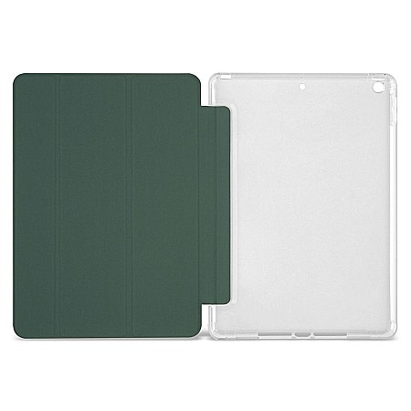 Husa Magnetica cu spate transparent, colturi intarite pentru iPad 7, 8 10.2 Inch - Dark Green [1]