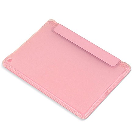Husa Magnetica cu spate transparent, colturi intarite si suport Stylus pentru iPad 7, 8 10.2 Inch - Roz [3]