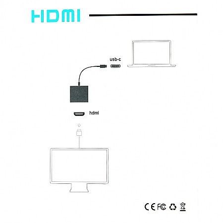 Adaptor Thunderbolt 3 USB Type-C 3.1 la HDMI, FullHD, Alb [4]
