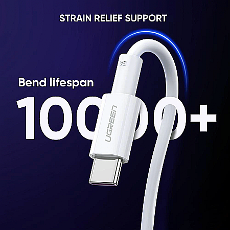 Cablu de Date Type-C la Type-C, Fast Charge, 5A, 2 Metri, Ugreen, Negru [3]