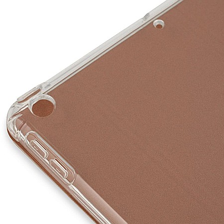 Husa Magnetica cu spate transparent, colturi intarite pentru iPad 7, 8 10.2 Inch - Rose Gold [6]