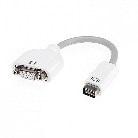 Cabluri & Adaptoare - Adaptor Mini-DVI la VGA compatibil cu MacBook, Mac Mini, iMac 2006-2009, Alb