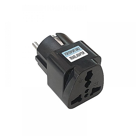 Chargere priza - Adaptor priza calatorii, la retea 240V de la UK / USA la EU / Schuko, 250V 10 - Negru