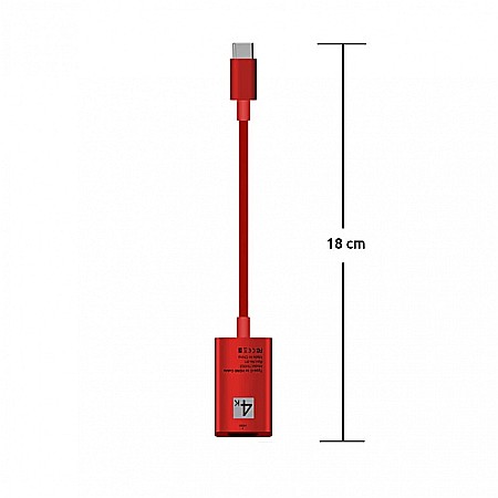 Adaptor Thunderbolt 3 USB Type-C 3.1 la HDMI, 4k, Rosu [1]