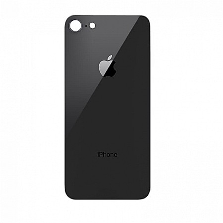 iPhone 8 - Sticla spate carcasa iPhone 8 Space Grey - Big Hole