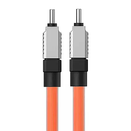 Cablu de Date Type-C la Type-C Super Fast Charging PD100W, 2m - Baseus CoolPlay Series (CAKW000307) - Portocaliu [4]