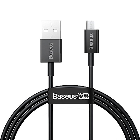 Chargere & Cabluri USB - Cablu de Date USB la Micro USB, 2A, 1m - Baseus Superior (CAMYS-01) - Negru