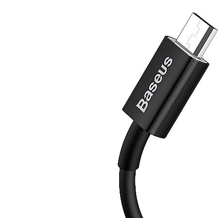 Cablu de Date USB la Micro USB, 2A, 1m - Baseus Superior (CAMYS-01) - Negru [3]