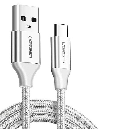 Cablu de Date USB la Type-C, 3A, 1.5m - Ugreen (60132) - Alb [1]
