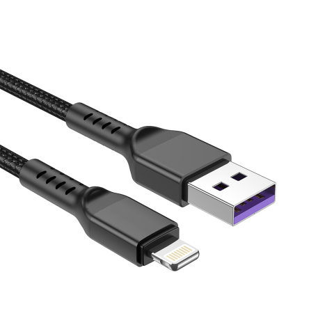 Cablu Încărcare și Date USB-A la Lightning NCC D111L, 1 Metru, Împletit, Negru - Garanție 12 luni [3]