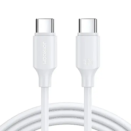 Chargere & Cabluri USB - Cablu de Date Type-C la Type-C, Fast Charging 60W, 1m - JoyRoom Long-Lasting Series (S-CC060A9) - Alb