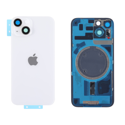 Top Piese iPhone - Capac spate sticla iPhone 14 cu magnet, fara NFC, culoare Starlight
