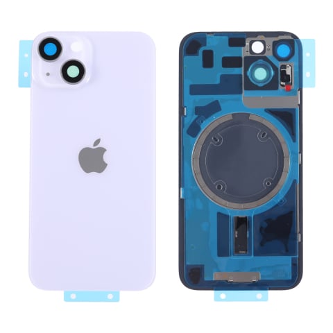 Top Piese iPhone - Capac spate sticla iPhone 14 cu magnet, fara NFC, culoare Purple