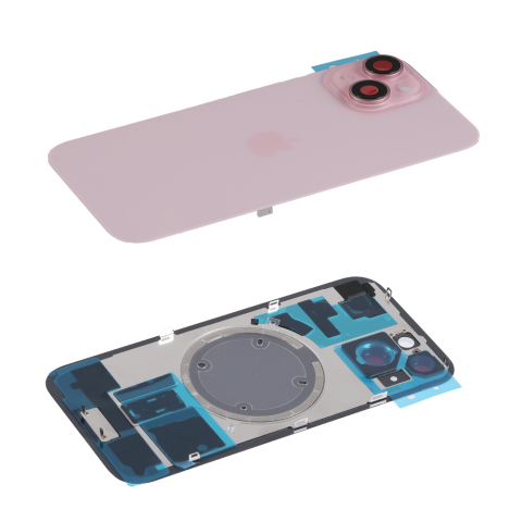 Capac spate sticla iPhone 15 cu magnet, fara NFC, culoare Pink  [1]