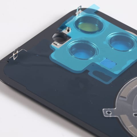 Capac spate sticla iPhone 15 Pro Max cu magnet, fara NFC, culoare Blue Titanium [2]