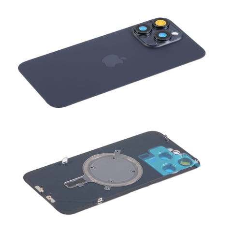 Capac spate sticla iPhone 15 Pro Max cu magnet, fara NFC, culoare Blue Titanium [1]