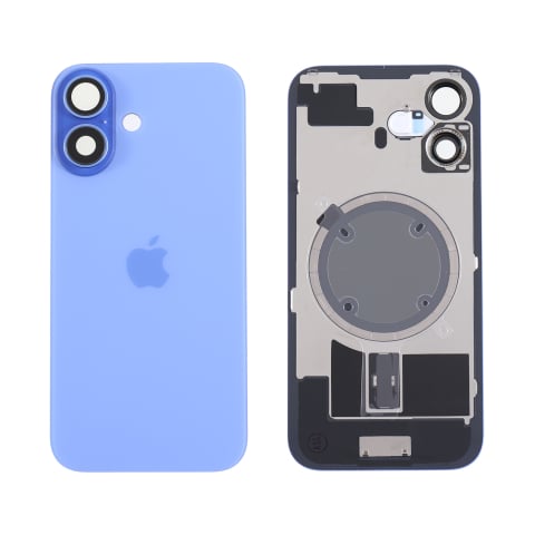 iPhone 16 - Capac spate sticla iPhone 16 cu magnet, fara NFC, culoare Ultramarine 