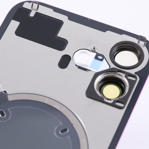 Capac spate sticla iPhone 16 cu magnet, fara NFC, culoare Pink  [2]