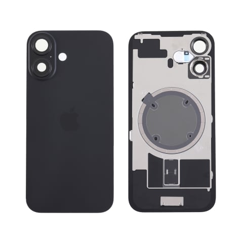 iPhone 16 - Capac spate sticla iPhone 16 cu magnet, fara NFC, culoare Black
