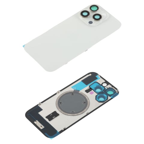 Capac spate sticla iPhone 16 Pro cu magnet, fara NFC, culoare White Titanium [1]