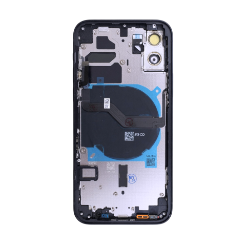 iPhone 12 - Carcasa completa si capac pentru iPhone 12 cu sim tray si flex, Refurbish Top Quality, Black