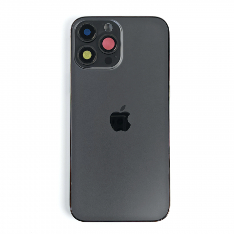 Housing iPhone - Carcasa completa si capac pentru iPhone 13 Pro Max cu sim tray si flex, Refurbish Top Quality, Graphite