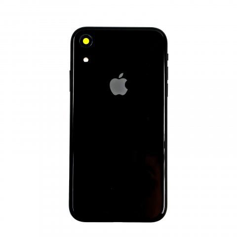 iPhone XR - Carcasa completa si capac pentru iPhone XR cu sim tray si flex, Refurbish Top Quality, Black