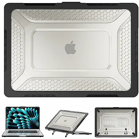 Carcasa de protectie pentru laptop Apple MacBook Air A1932, A2337 - Hard Shell Black [1]