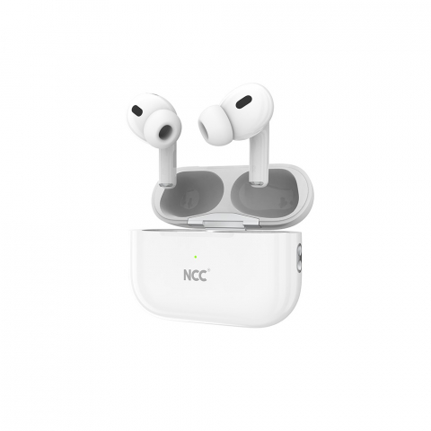 Accesorii telefoane - Casti Wireless NCC T14 – ANC, Dual Microfon, Afisaj Digital | Alb| Garantie 12 luni