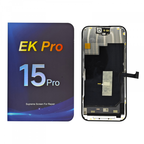 iPhone 15 Pro - Display cu Touchscreen EK Pro Prime incell pentru iPhone 15 Pro (Suporta IC Transplant / COF Structure), Varianta completa cu rama