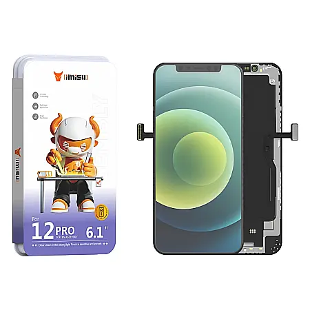 Display cu Touchscreen iPhone 12 / iPhone 12 Pro, iMisu Prime incell (Suporta IC Transplant), Varianta completa cu rama [1]
