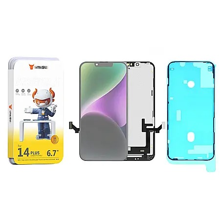 Display cu Touchscreen iPhone 14 Plus, iMisu Prime incell (Suporta IC Transplant), Varianta completa cu rama [2]