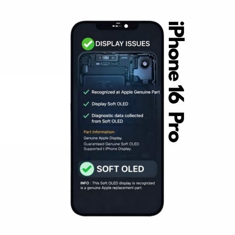 iPhone 16 Pro - Display Soft OLED iPhone 16Pro 120Hz Diagnostic (Recunoscut de iOS) - Garantie 12 luni