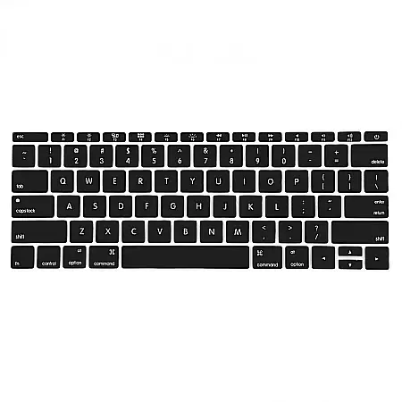 Protectie laptopuri - Folie de protectie pentru tastatura MacBook A1534, A1708, Negru, Layout US