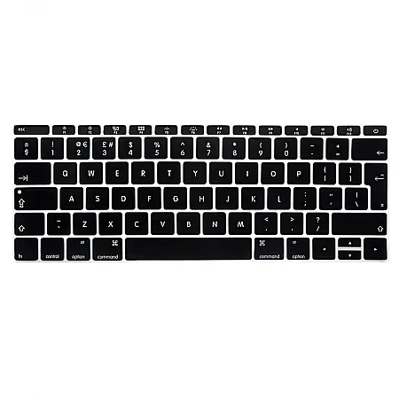 Protectie laptopuri - Folie de protectie pentru tastatura MacBook A1534, A1708, Negru, Layout UK