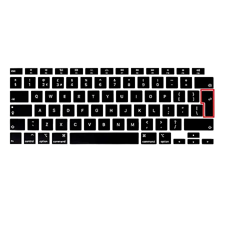 Protectie laptopuri - Folie de protectie pentru tastatura MacBook Air A2179, A2337, Negru, Layout UK