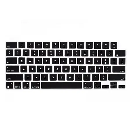 Protectie laptopuri - Folie de protectie pentru tastatura MacBook Pro / Air A2442, A2485, A2779, A2780, A2681, Negru, Layout US