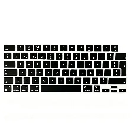 Protectie laptopuri - Folie de protectie pentru tastatura MacBook Pro / Air A2442, A2485, A2779, A2780, A2681, Negru, Layout UK