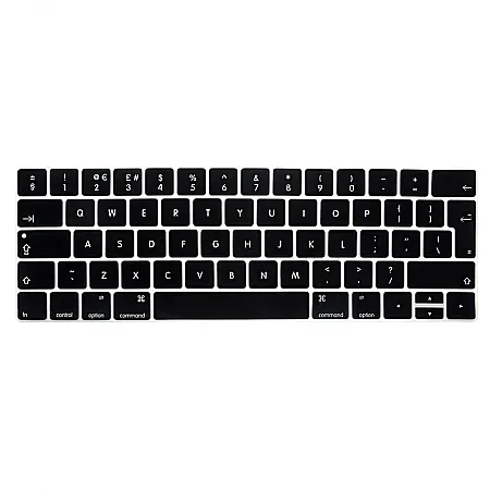 Protectie laptopuri - Folie de protectie pentru tastatura MacBook Pro A1706 A1707 A1989 A1990 A2159 2016-2019, Negru, Layout UK