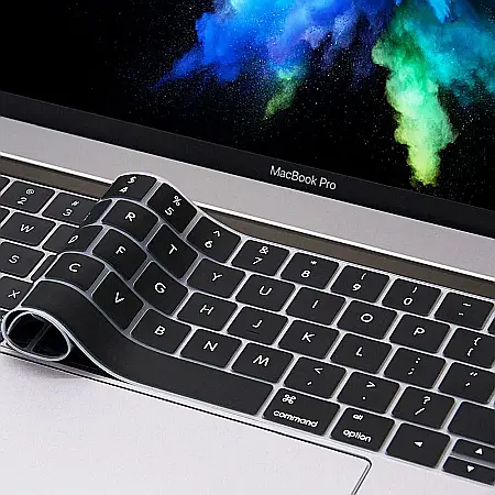 Folie de protectie pentru tastatura MacBook Pro A1706 A1707 A1989 A1990 A2159 2016-2019, Negru, Layout UK [3]