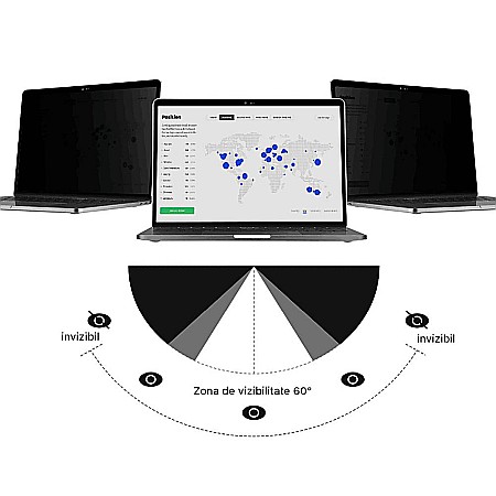 Folie display privacy compatibil cu Macbook Pro M1 14 Inch A2442 [2]