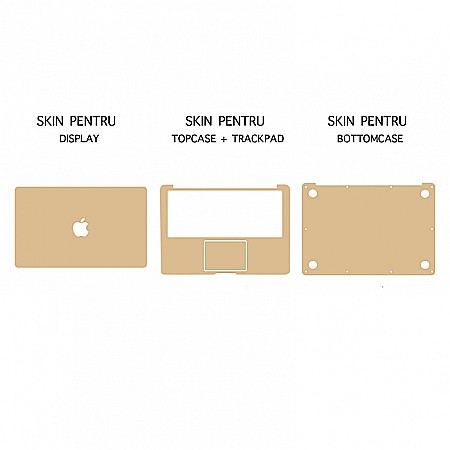 Folie protectie, Skin pentru MacBook Retina 12 inch 2015 - 2017 Gold [1]