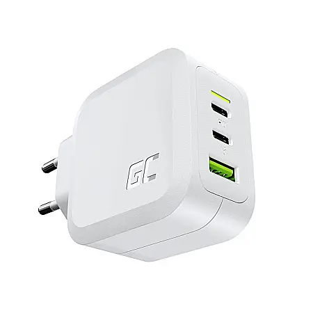 Charger, incarcator retea 240V, Green Cell, 65W GaN GC PowerGan, Fast Charging, Porturi: USB, 2x Type-C [1]