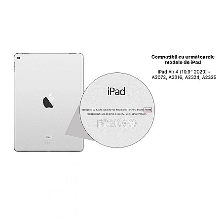 Husa Magnetica cu spate transparent, colturi intarite pentru iPad Air 4 10.9 Inch - Lavender [8]